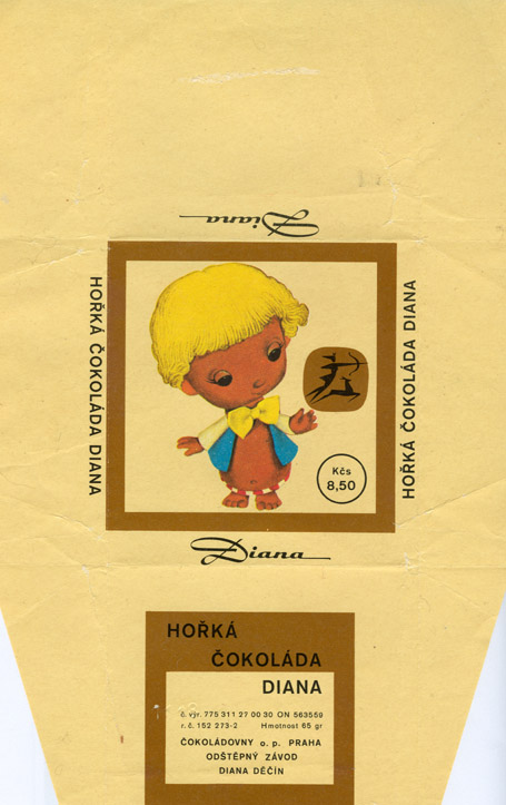 Chocolate wrapper 1540 Czech Republic Diana 1980