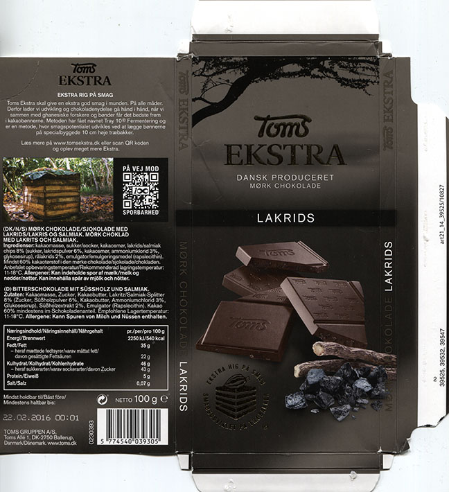 Chocolate #5928: Denmark, Toms Gruppen 2015