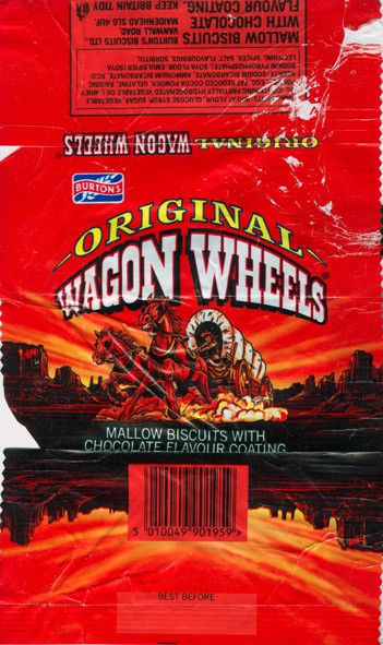 Original wagon wheels, mallow biscuits with chocolate flavour coating, Burton\