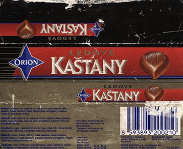 Ledove kastany, 53,5g, 1993, Cokoladovny a.s., Orion, Praha, Czech Republic