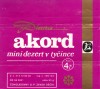 Akord, milk chocolate, 53g, 1970, Diana, Decin, Czech Republic (CZECHOSLOVAKIA)
