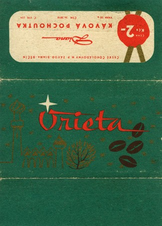 Orieta, milk chocolate, 50g, Diana, Decin, Czech Republic (CZECHOSLOVAKIA)