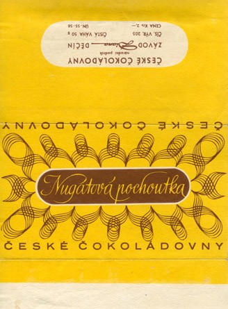 Nugatova pochoutka, milk chocolate, 50g, about 1960, Diana, Decin, Czech Republic (CZECHOSLOVAKIA)