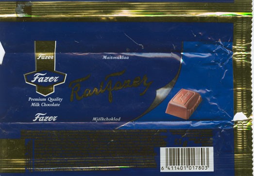 Karlfazer. milk chocolate, 55g, 27.02.1997
Fazer Suklaa OY, Helsinki, Finland