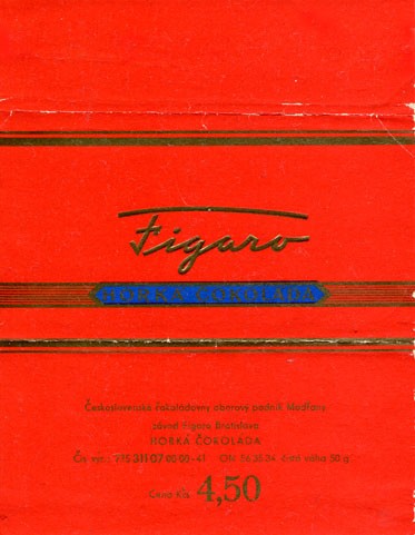Figaro, dark chocolate, 50g, zavod Figaro , Bratislava, Slovakia