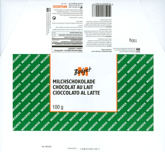 Budget M, milk chocolate, 100g, 2000, Chocolat Frey AG, Buchs/Aargau , Switzerland