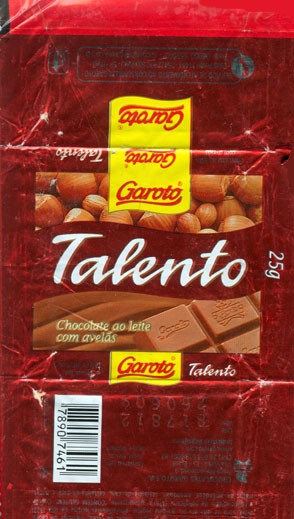 Talento, milk chocolate with nuts, 25g, 26.06.2008, Chocolates Garoto S.A, Vila Velha, Brasil