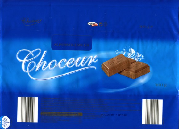Choceur, milk chocolate, 300g, 08.2009, Hofer KG, Sattledt, Austria