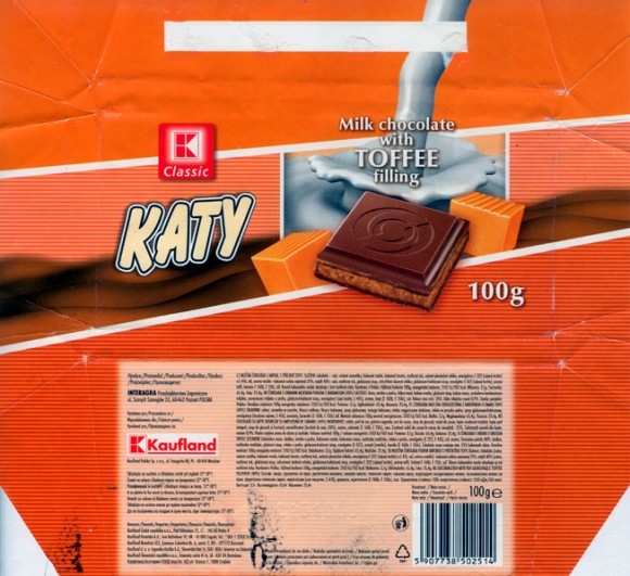 Katy ,milk chocolate with toffee filling, 100g, 25.10.2004, Interagra, Poznan, Poland