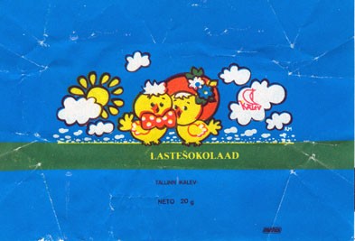 Laste sokolaad, milk chocolate, 20g, 04.10.1992
Kalev, Tallinn, Estonia