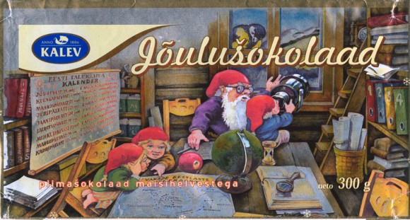 Joulusokolaad, milk chocolate with cornflakes, 300g, 09.2001
Kalev, Tallinn, Estonia
