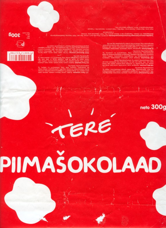 Tere, milk chocolate, 300g, 10.2004, Kalev, Lehmja, Estonia