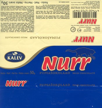 Nurr, milk chocolate, 50g, 20.08.2006, Kalev, Lehmja, Estonia