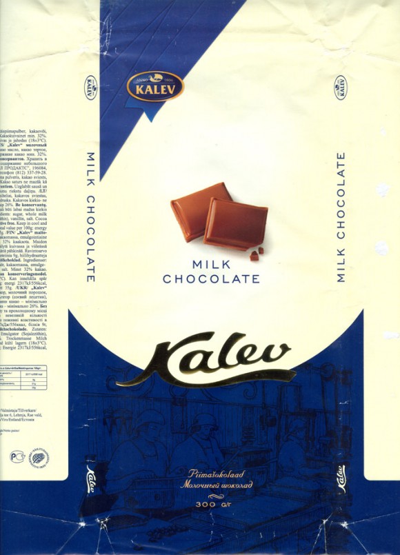 Kalev, milk chocolate, 300g, 01.04.2008, Kalev, Lehmja, Estonia