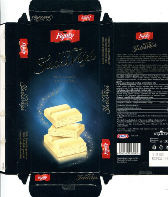 Sladka vasen, aerated white chocolate, 100g, 10.04.2007, Kraft Foods Polska S.A, Warszawa, Poland