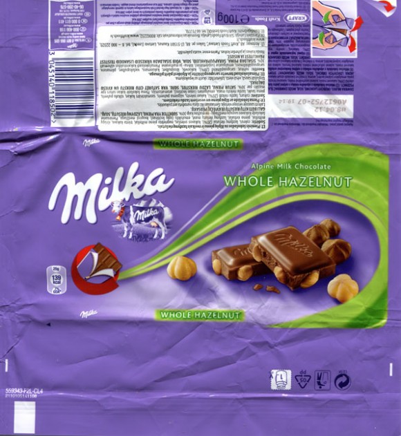 Milka, Alpine milk chocolate with hazelnuts, 100g, 08.04.2011, Kraft Foods Polska S.A, Warszawa, Poland