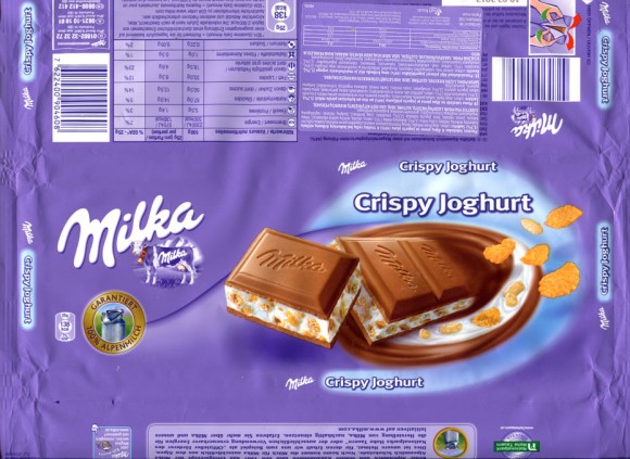 Milka, milk chocolate, crispy joghurt, 300g, 10.02.2012, Kraft Jacobs Suchard, Bludenz, Austria 