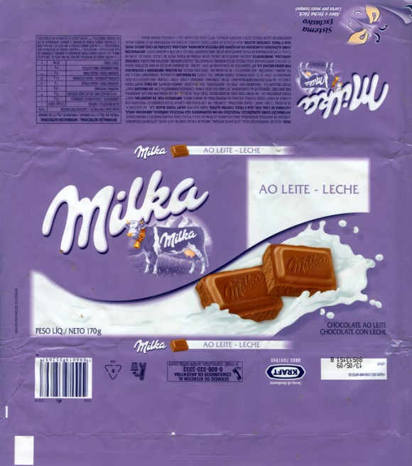 Milka, milk chocolate, 170g, 13.05.2008, Kraft Foods Brasil, Brasil