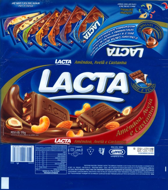Lacta, milk chocolate with nuts, 170g, 24.07.2008, Kraft Foods Brasil, Brasil