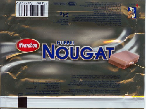 Dubbel nougat, 54g, 01.06.2004
Marabou, Kraft Foods Sverige, Sweden