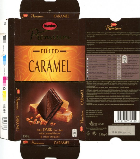 Marabou, Premium, filed dark chocolate with caramel flavour & crispy croquant, 150g, 29.06.2013, Kraft Foods Sverige, Sweden