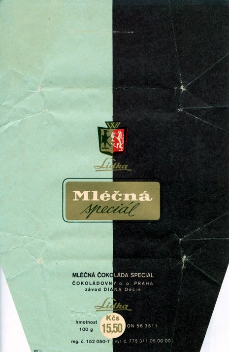 Special, milk chocolate, 100g, about 1980, Lidka (Diana), Decin, Czech Republic (CZECHOSLOVAKIA)