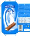 Animation, milk and choco, filled milk chocolate with a milk creme filling, 200g, 07.09.2009, Lidl Stiftung&Co.KG, D-74167 Neckarsulm, Germany