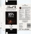 Excellence dark chocozlte 85% cocoa, 100g, 10.2013, Lindt & Sprungli S.A France., Oloron-Sainte-Marie, France