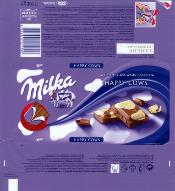 Milka, Alpine milk chocolate with white chocolate, 100g, 13.01.2008, Kraft Foods Manufacturing GmbH & Co.KG, Bremen, Germany