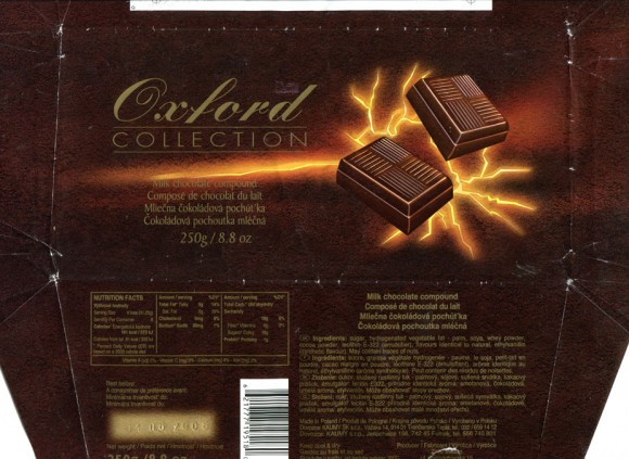 Oxford collection, milk chocolate compound, 250g, 01.06.2005, Millano ZWC, Przezmierowo, Poland
