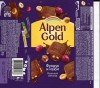 Alpen Gold, milk chocolate with raisins and nuts, 90g, 30.01.2016, Mondelez International, Mondelez Rus, Pokrov, Russia
