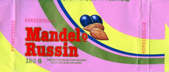 Mandelo Russin, milk chocolate, 180 g, 01.01.1994
Nordchoklad AB, Kalmar