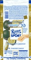 Ritter sport, white skimmed yogurt chocolate with a skimmed yogurt, lemon and crispy rice filling, 100g, 03.1999, Alfred Ritter GmbH & Co. Waldenbuch, Germany
