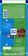 Ritter sport, winter edition, milk chocolate with caramel glazed chopped almonds, 100g, 07.07.2011, Alfred Ritter GmbH & Co. Waldenbuch, Germany