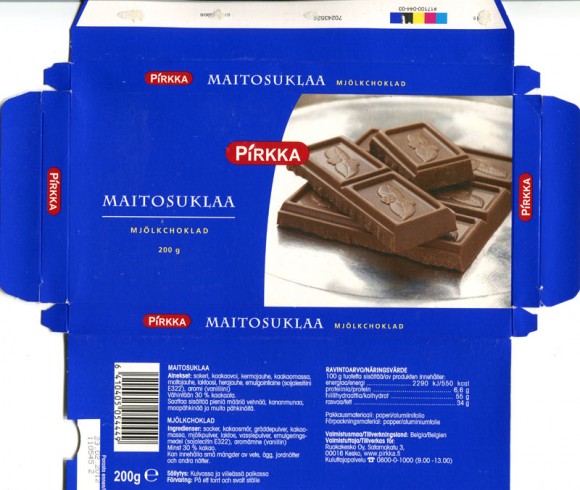 Milk chocolate, 200g, 31.05.2011, Ruokakesko Oy, Kesko (Finland), Belgium