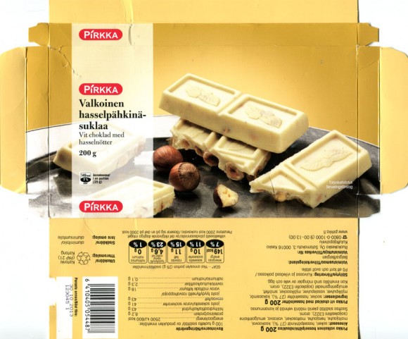 White chocolate, 200g, 30.10.2012, Ruokakesko Oy, Kesko (Finland), Belgium