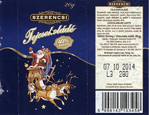 Chocolate, 20g, 07.10.2013, Szerencsi Bonbon Kft., Szerencs, Hungary