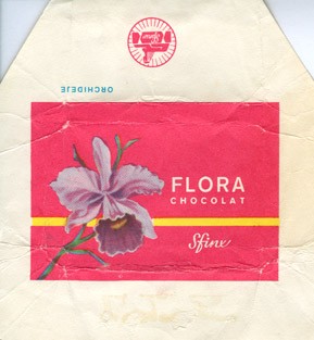 Flora Orchideje, milk chocolate, 1980, Sfinx, Holesov, Czech Republic (CZECHOSLOVAKIA)