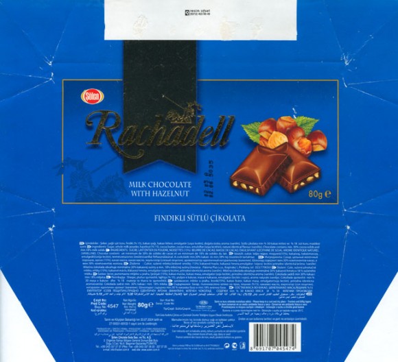 Rachadell, milk chocolate, 80g, 02.2005, Solen, Istanbul, Turkey