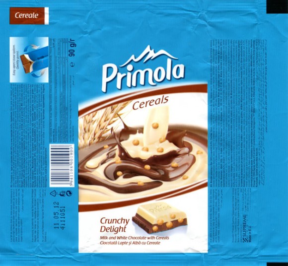 Primola, milk and white chocolate with rice crispies, 90g, 11.05.2011, Supreme Chocolat S.R.L., Bucharest, Romania