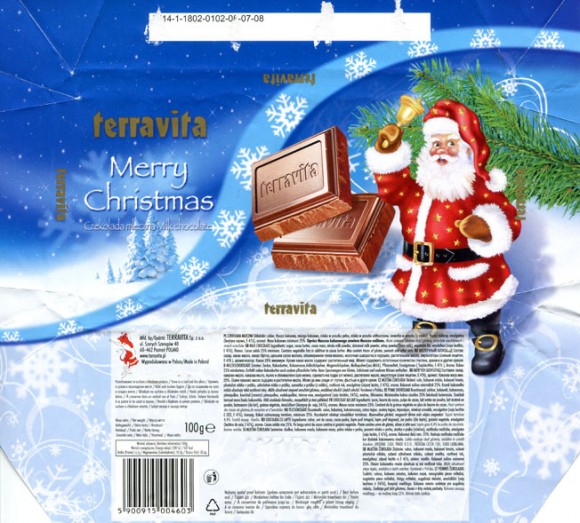 Merry Christmas, milk chocolate, 100g, 09.2009, Terravita, Poznan, Poland