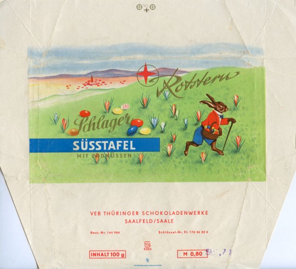 Milk chocolate, 100g, 1971, Rotstern, Saalfeld/Saale, Deutsche Demokratische Republic