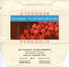 Berggold, chocolate with raspberry cream flavoured, 100g, about 1970, Thuringer Schokoladenwerke, Saalfeld, Germany