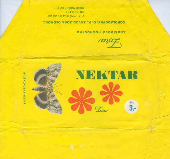 Nektar, milk chocolate, 100g, 1980, Zora, Olomouc, Czech Republic (CZECHOSLOVAKIA)