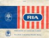Ria, milk chocolate, 35g, 1968, Zora, Olomouc, Czech Republic (CZECHOSLOVAKIA)