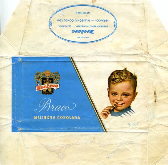 Braco, milk chocolate, 100g, Zvecevo Prehrambena Industrija, Slavonska Pozega, Croatia