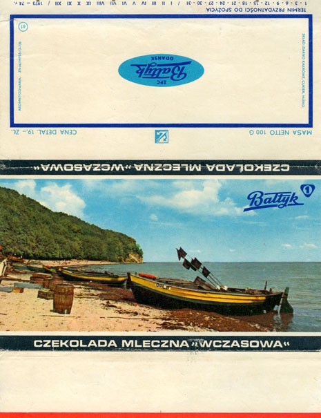 Wczasowa, milk chocolate, 100g, 15.07.1973, Baltyk ZPC, Gdansk, Poland
