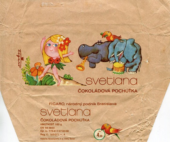Svetlana chocolate, 100g, about 1983, Figaro, Bratislava, Slovakia