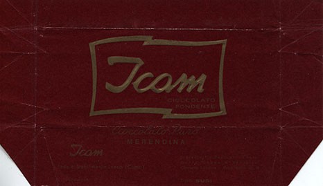Dark chocolate, 18g, about 1970, ICAM, Lecco, Italy