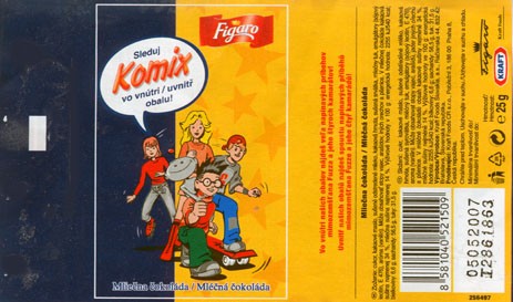 Komix, milk chocolate, 25g, 05.05.2006, Kraft Foods Slovakia, Bratislava, Slovakia